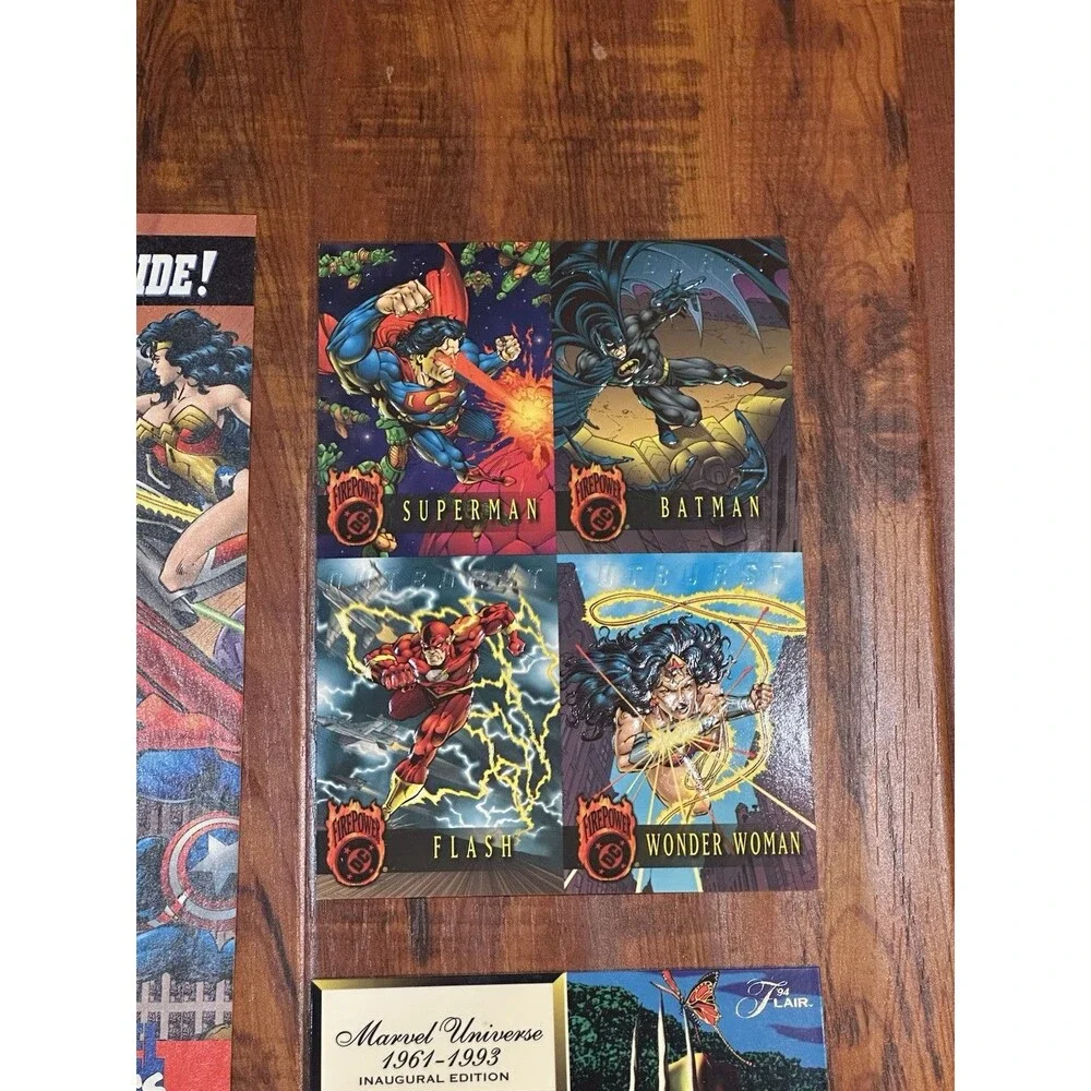 Lot of (12) Marvel DC Trading Promo Cards Batman Superman X-Men Spider-Man +